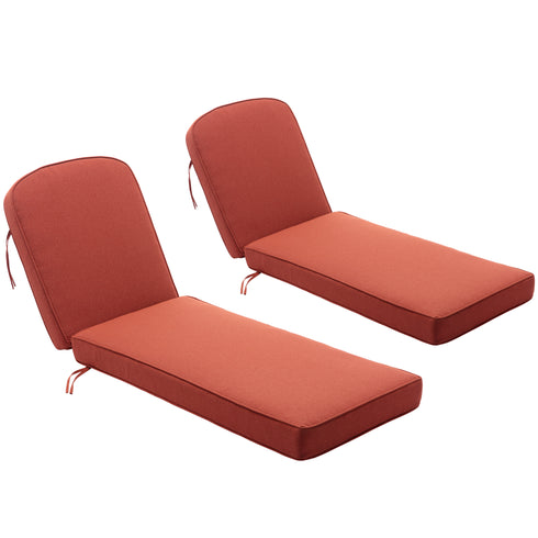 Ranu Extra Thick Outdoor Cushion Set – Orange Patio Chair Cushions | Outdoor Seat & Back Cushions | Weather-Resistant Outdoor Cushions | Kinwell Furniture